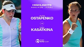 Jelena Ostapenko vs Daria Kasatkina  2024 Adelaide Final  WTA Match Highlights [upl. by Attenaz]