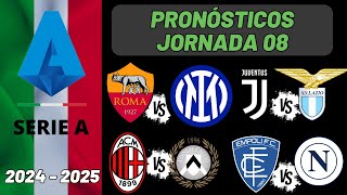 Pronósticos Serie A Jornada 08  Liga Italiana 20242025 [upl. by Dene]