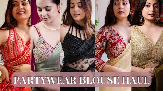 Partywear Readymade Blouse Haul  Festive Wear Blouses  Glam Devi   Mahima Giri [upl. by Akenat]