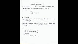 SAR of Antihistamine medicinalchemistry SAR of Antihistaminic agents pharmacy antihistaminetop1 [upl. by Yanahs501]