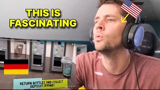 American reacts to REWE German grocery store 🧐 [upl. by Ardelia]