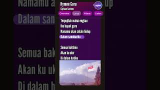 Hymne Guru Ciptaan Sartono lyrics lagunasional [upl. by Nessnaj]