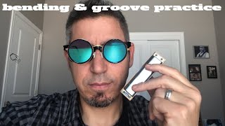 12 bar BendingGroove Practice on C harmonica [upl. by Ahsi]