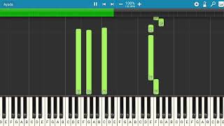 Carmencita Lara  Cabellos Blancos  Piano Tutorial  Midi [upl. by Ahterahs899]