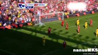 FC LiverpoolArsenal Londyn 11 Reina own goal [upl. by Novyad]