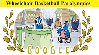 Wheelchair Basketball Paralympics Paris 2024 GamesGoogle Doodle for schedule amp results medals [upl. by Ellerehs]