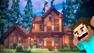 Wooden Cootage in Minecraft  Full Tour [upl. by Rheta296]