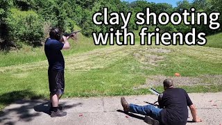 claytrapskeet shooting with a stevens 820 b 12 gauge pump [upl. by Mccurdy]