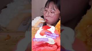 Cossert ASMR chocolate cream fruit cake roll Mukbang bites only shorts viralvideo video fyp new [upl. by Cnahc]