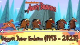 The Angry Beavers Daggett Beaver Evolution 1993  2023 [upl. by Voe]