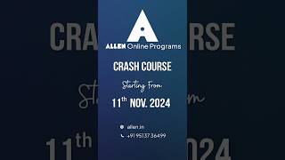 ALLEN’s JEE Crash Course Essential Topics and Strategies for JEE Success [upl. by Nicholas680]