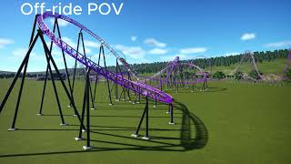 DC Rivals Hypercoaster  Full POV  Remade in Planet Coaster [upl. by Anitreb]