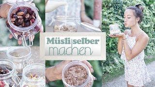 Gesundes Frühstück zum mitnehmen  Müsli selber machen  Lange amp gesund satt bleiben [upl. by Gurias]