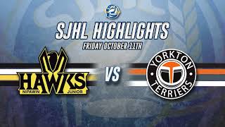 HIGHLIGHTS Nipawin Hawks  Yorkton Terriers Oct 11 2024 [upl. by Corenda699]