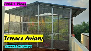 Home Terrace Aviary Making video  Time Lapse  Bird cage  Aviaries  Exotic birds  DIY [upl. by Aihseyt]