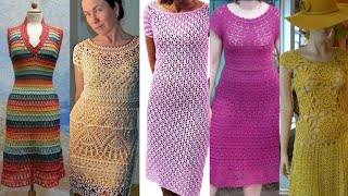 Ideas de diseño de vestidos de crochet con estilo y glamorosos [upl. by Adalheid386]