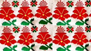 Ason Designnew cross stitch flower bhorat ason design [upl. by Aneema]