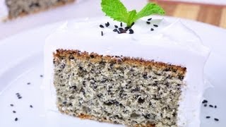 เค้กงาดำ  Black Sesame Cake [upl. by Vins476]