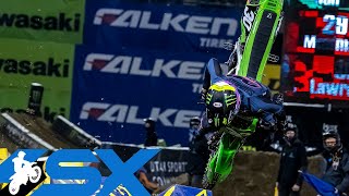 Supercross Round 2 250SX Highlights  Oakland CA RingCentral Coliseum  Jan 15 2022 [upl. by Ecinev936]