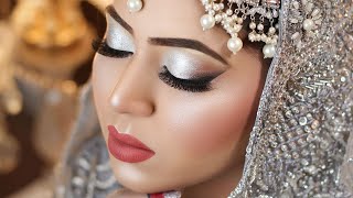 Walima bridal makeup tutorial  Silver Eyes makeup with Smudge Liner [upl. by Niamart]