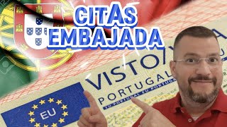 Citas Embajada de Portugal Visa de Busqueda de Trabajo [upl. by Bagger]