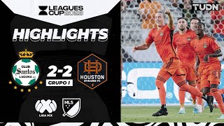 Resumen y goles  Santos 4225 Houston Dynamo  Leagues Cup 2023  TUDN [upl. by Nayt]