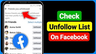 How To Check Unfollow List On Facebook  2024 [upl. by Codding]