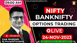 24 November Live Trading  Nifty Banknifty Live Options Trading  Nifty 50 Live nifty50 live [upl. by Berghoff]