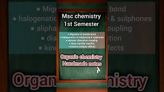 Important short notes  organic chemistry  msc 1st sem  mscnotes viralshorts shorts [upl. by Lemert]