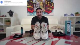 How to clean Air Jordan White Cement 4s [upl. by Yeoj]