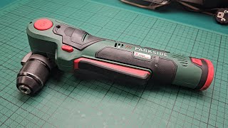 Parkside 12V Cordless Angle Drill PWBSA 12 A1 from Lidl or Kaufland  unboxing review and test [upl. by Suirradal409]