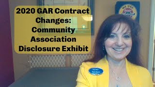 2020 GAR Contract Changes  F322  Community Association Disclosure Exhibit [upl. by Yursa]