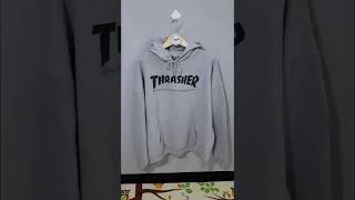 ❌SOLD VIA SHOPEE❌ Hoodie Thrasher Skateboard Magazine Grey Size XL 71cm x 69cm [upl. by Byrne]