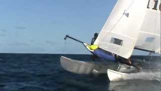 MARTIN LOWY E KIM VIDAL Hobie 16 gennaker Treino  Hobie 16 Youth [upl. by Ecerahs606]