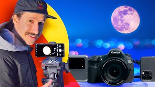 SUPERMOON photography iPhone 11 Pro vs Galaxy S20 Ultra vs DSLR [upl. by Gnad]