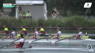 Championnat de France J16 Bateaux longs Libourne 2019  Finale du quatre de couple femmesJ16F4x [upl. by Fahland530]