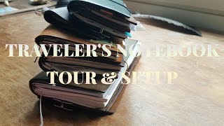 Travelers Notebook tour and setup for fall 2023 [upl. by Eicam]