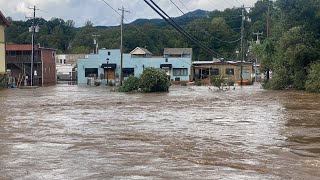 Flooding of Western North Carolina Maggie Valley Cherokee Bryson City [upl. by Sayre644]