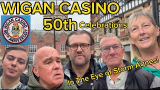 WIGAN CASINO 50th CELEBRATIONS in The Eye of STORM AGNES [upl. by Selie]