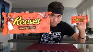 Giant Reeses PB Cups 2280 calories [upl. by Annahsal]