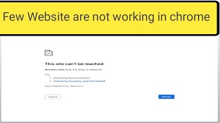 few website are not working in my pc few website not opening in chrome  this site cant be reached [upl. by Ardeen]