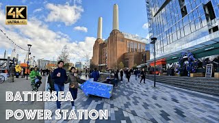 4K Battersea Power Station  London  Walking Tour  Exploring the Area  April 2023  4K UHD [upl. by Marijn]