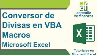 Convertir Divisas en Excel Función VBA Macros [upl. by Erin]