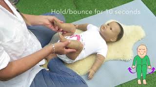 Baby Massage Happy Tummies How to Relieve Baby with Massage and Baby Yoga Routine [upl. by Yemarej]