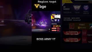 top 4 region 🇮🇳 sarver BOSS ARMY 🔥 full support freefire india shorts [upl. by Nirb]