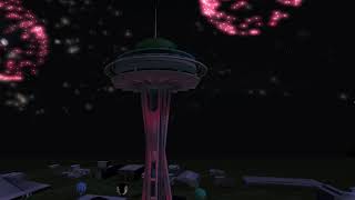 Happy New Year  Welcoming 2024 at the Virtual Seattle Space Needle [upl. by Ainessej]