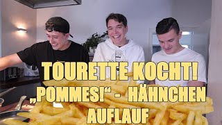 Tourette Kocht  POMMESHähnchen Auflauf mit CrispyRob  Weihnachtsgewitter [upl. by Cerelia137]