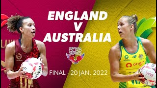 Netball Quad Series England vs Australia Jan 20th Final  Netball  Kayo Sports [upl. by Arriek532]