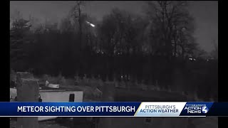 Meteor spotted over Pittsburgh [upl. by Asseralc]