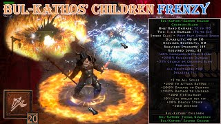 Diablo II Resurrected  Frenzy Barbarian Set BulKathos Children Uber Tristram [upl. by Nirik]